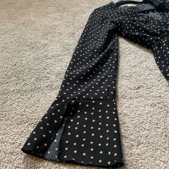 Black and Tan polka dot dress - Picture 4 of 4